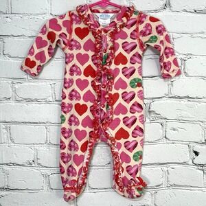 The World Of Eric Carle Romper Infant 3-6 Months Hearts & Caterpillar AOP Ruffle
